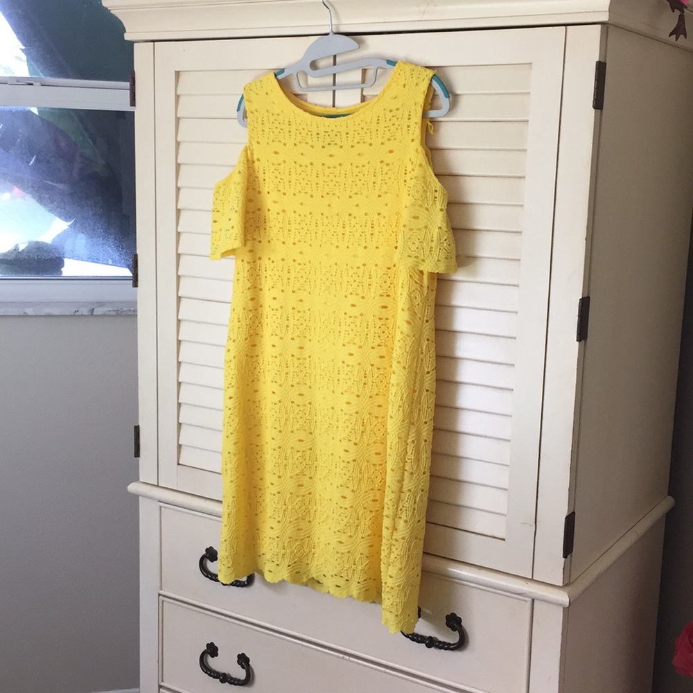 Ronni Nicole Yellow Dress